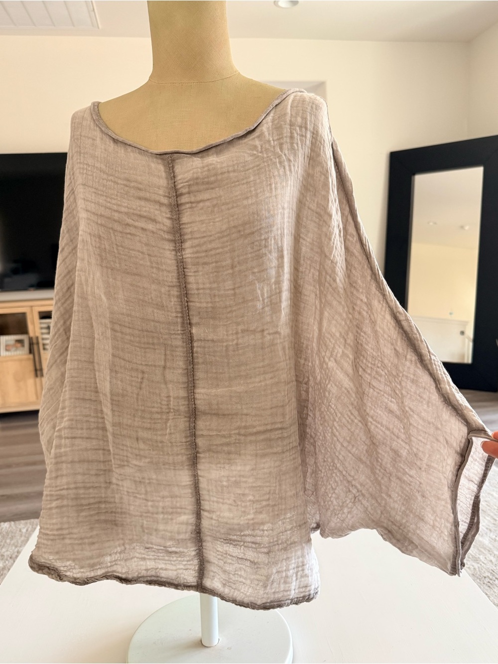 Meo Meli Lightweight crinkle Gauze Dolman Sleeve Women's loose Top 100% cotton